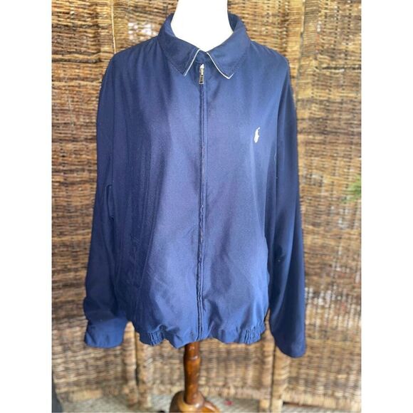 Polo by Ralph Lauren Mens Vintage Harington Jacket Full Zip Collared Navy Blue X - Picture 9 of 14